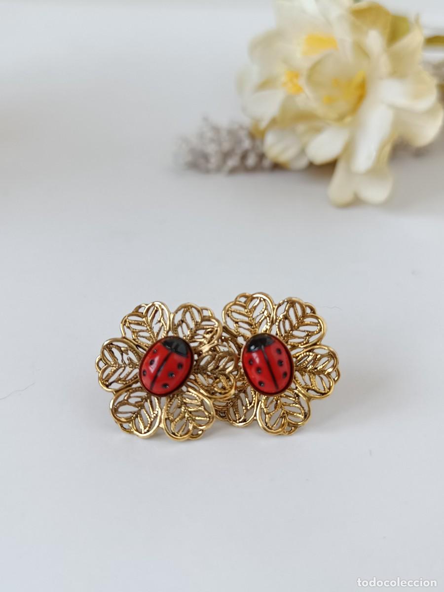 Joyeria: ⌛Pendientes vintage de mariquitas - Foto 1
