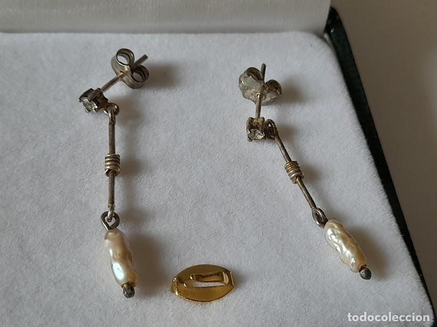 Joyeria: Pendientes de plata de ley y perlas autenticas. - Foto 1