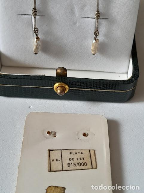 Joyeria: Pendientes de plata de ley y perlas autenticas. - Foto 4