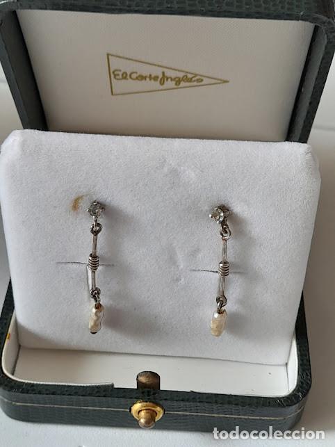 Joyeria: Pendientes de plata de ley y perlas autenticas. - Foto 5