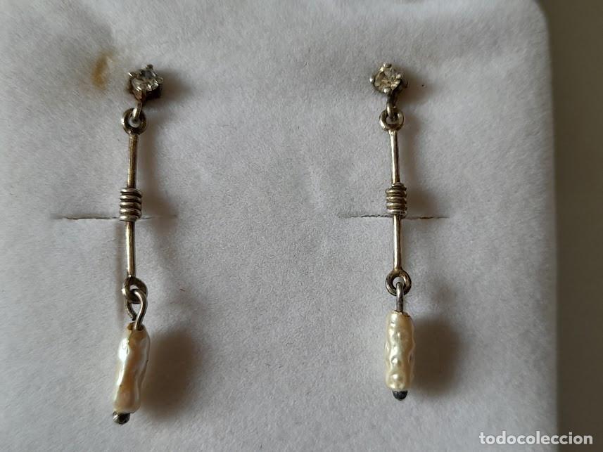 Joyeria: Pendientes de plata de ley y perlas autenticas. - Foto 6
