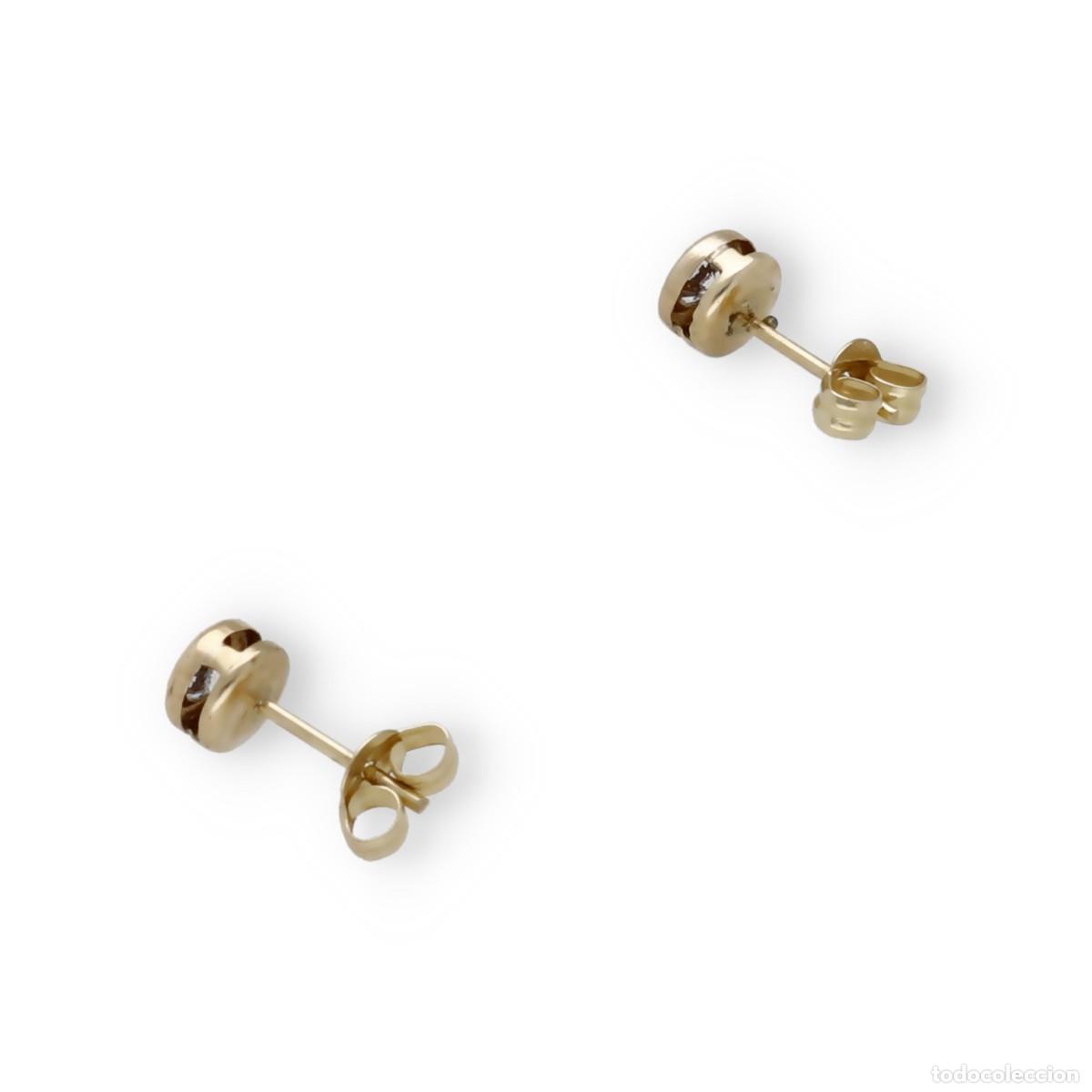 Joyeria: Pendientes cortos, oro amarillo 9k y circonitas - Foto 5