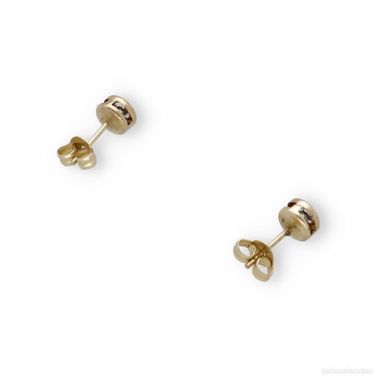 Joyeria: Pendientes cortos, oro amarillo 9k y circonitas - Foto 6