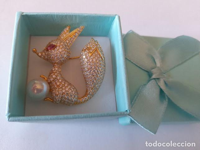 Joyeria: Broche de lujo conejo con rubi y perla. - Foto 2