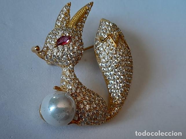 Joyeria: Broche de lujo conejo con rubi y perla. - Foto 3