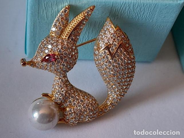 Joyeria: Broche de lujo conejo con rubi y perla. - Foto 4