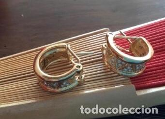 Joyeria: PENDIENTES CHAPADOS CON CIRCONIOS. CIERRE OMEGA - Foto 3