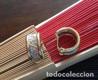 Joyeria: PENDIENTES CHAPADOS CON CIRCONIOS. CIERRE OMEGA - Foto 4