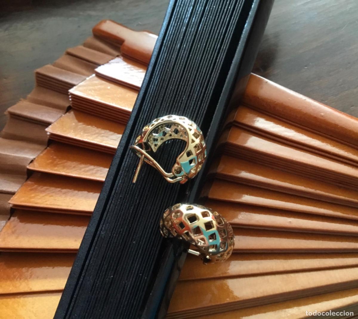Joyeria: PENDIENTES CHAPADOS EN ORO. OMEGA - Foto 5