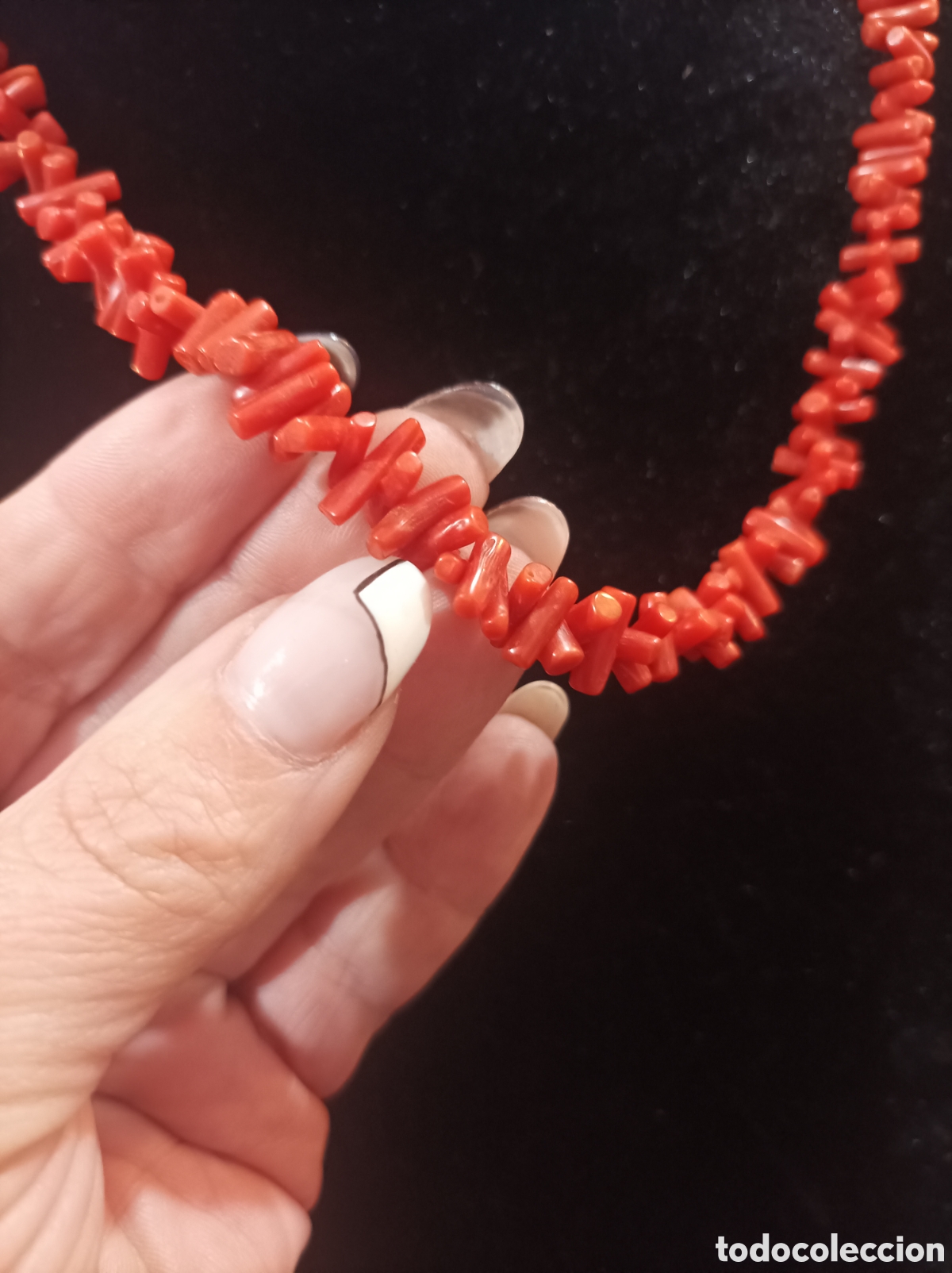 Joyeria: Collar vintage de coral y plata - Foto 2
