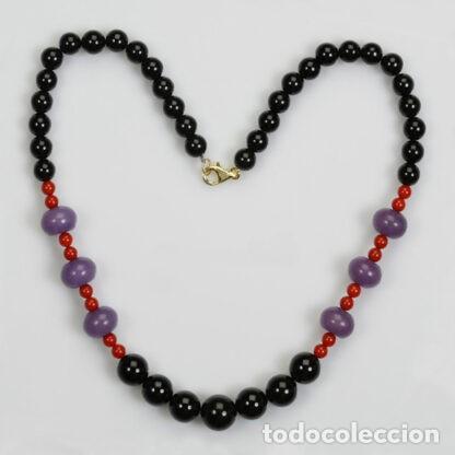 Joyeria: COLLAR PARA MUJER DE CORAL Y OBSIDIANA - Foto 1