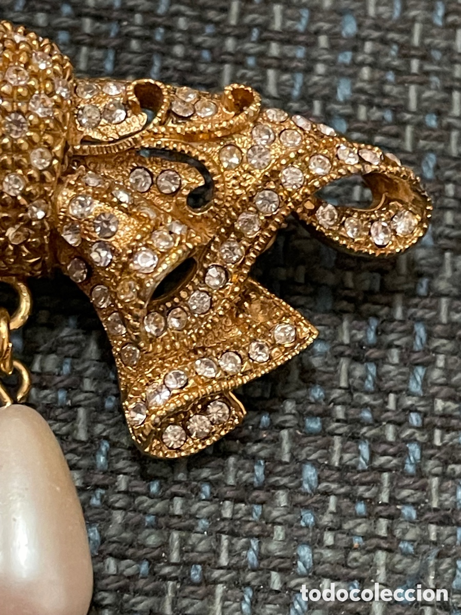 Joyeria: Broche vintage metal dorado - Foto 3