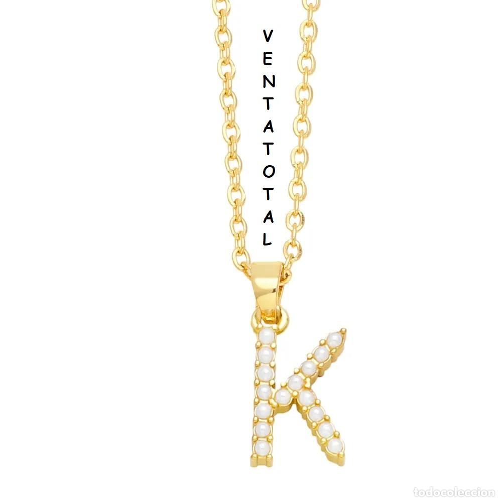 cadena con colgante la inicial k es de oro a - Kaufen Antike Ketten in todocoleccion