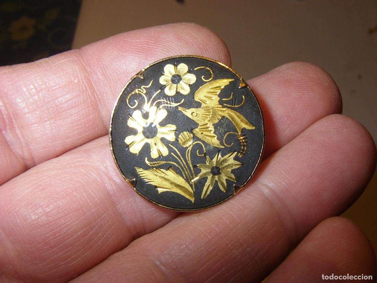 Joyeria: Broche de damasquinado toledano, 3 cm. - Foto 3