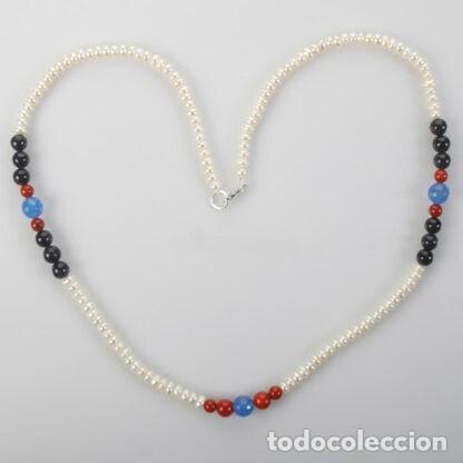 Joyeria: Collar para mujer de perlas, &aacute;gata y coral. - Foto 1