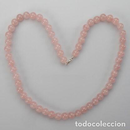 Joyeria: Collar para mujer de cuarzo rosa y plata. - Foto 4