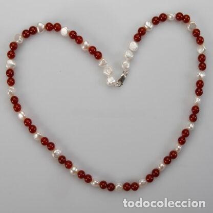 Joyeria: Collar para mujer de perlas y carneola. - Foto 1