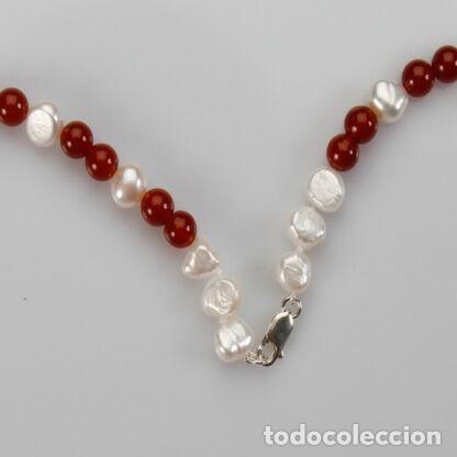Joyeria: Collar para mujer de perlas y carneola. - Foto 2