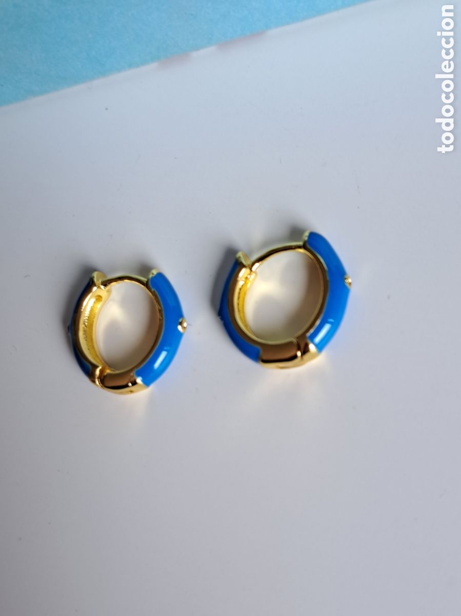 Joyeria: PRECIOSOS PENDIENTES DE PLATA Y ESMALTE AZUL. REF S1 C PENDIENTES - Foto 3