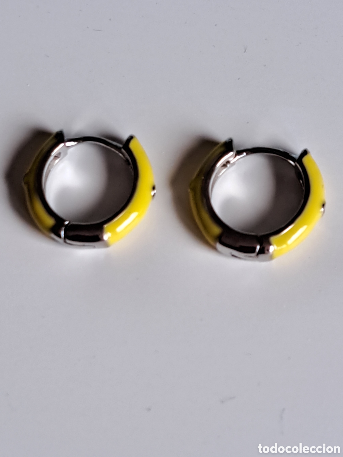 Joyeria: PRECIOSOS PENDIENTES DE PLATA Y ESMALTE AMARILLO. REF S3 C PENDIENTES - Foto 5