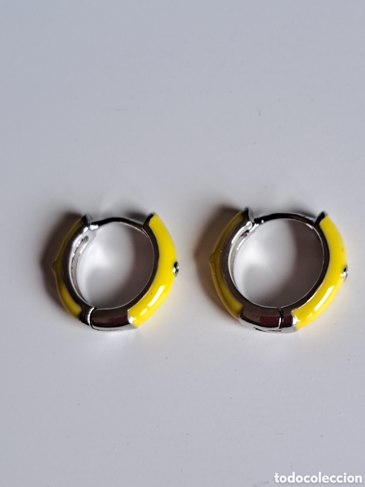 Joyeria: PRECIOSOS PENDIENTES DE PLATA Y ESMALTE AMARILLO. REF S3 C PENDIENTES - Foto 3