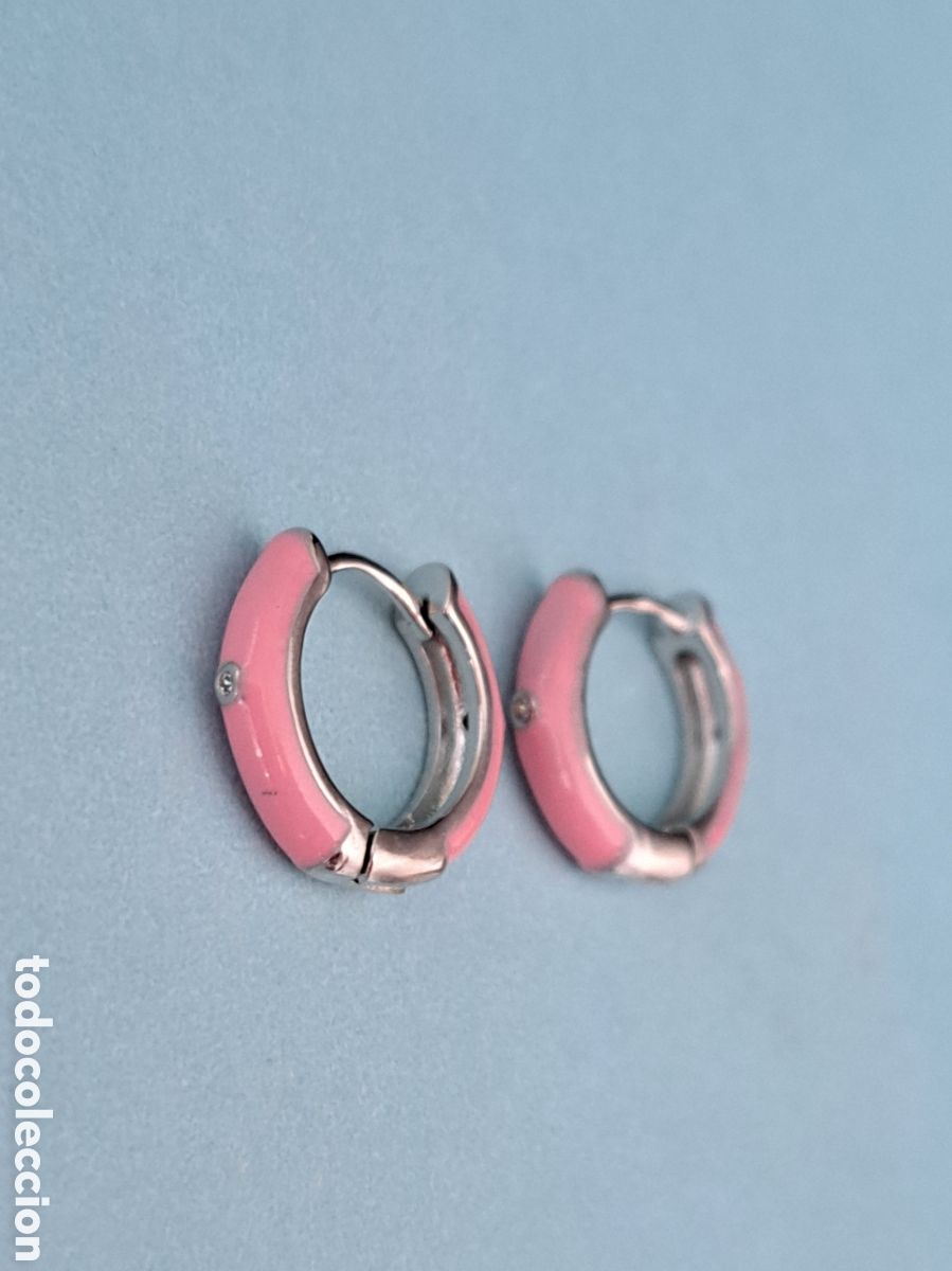 Joyeria: PRECIOSOS PENDIENTES DE PLATA Y ESMALTE ROSA CHICLE. REF S1 C PENDIENTES - Foto 3