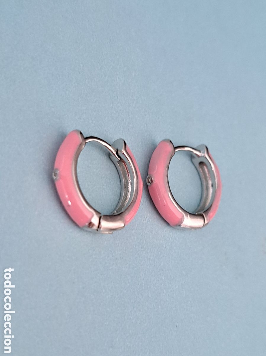 Joyeria: PRECIOSOS PENDIENTES DE PLATA Y ESMALTE ROSA CHICLE. REF S1 C PENDIENTES - Foto 4