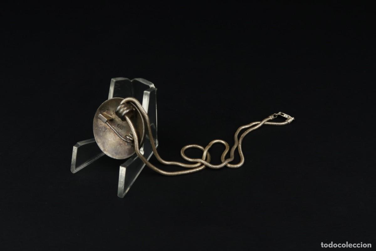 Joyeria: Antiguo Colgante de Plata y N&aacute;car con Cadena - Foto 3