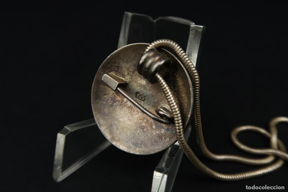 Joyeria: Antiguo Colgante de Plata y N&aacute;car con Cadena - Foto 4