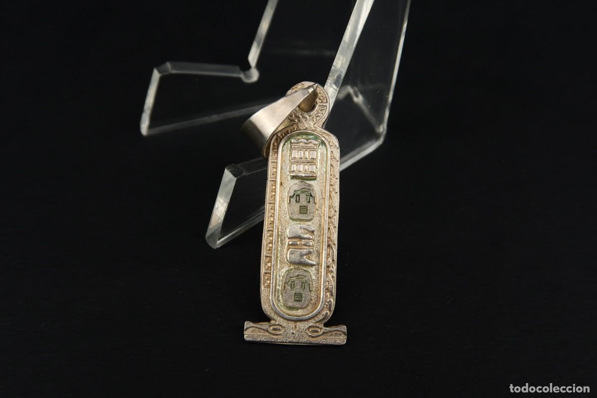 Joyeria: Antiguo Colgante Egipcio de Plata - Foto 1