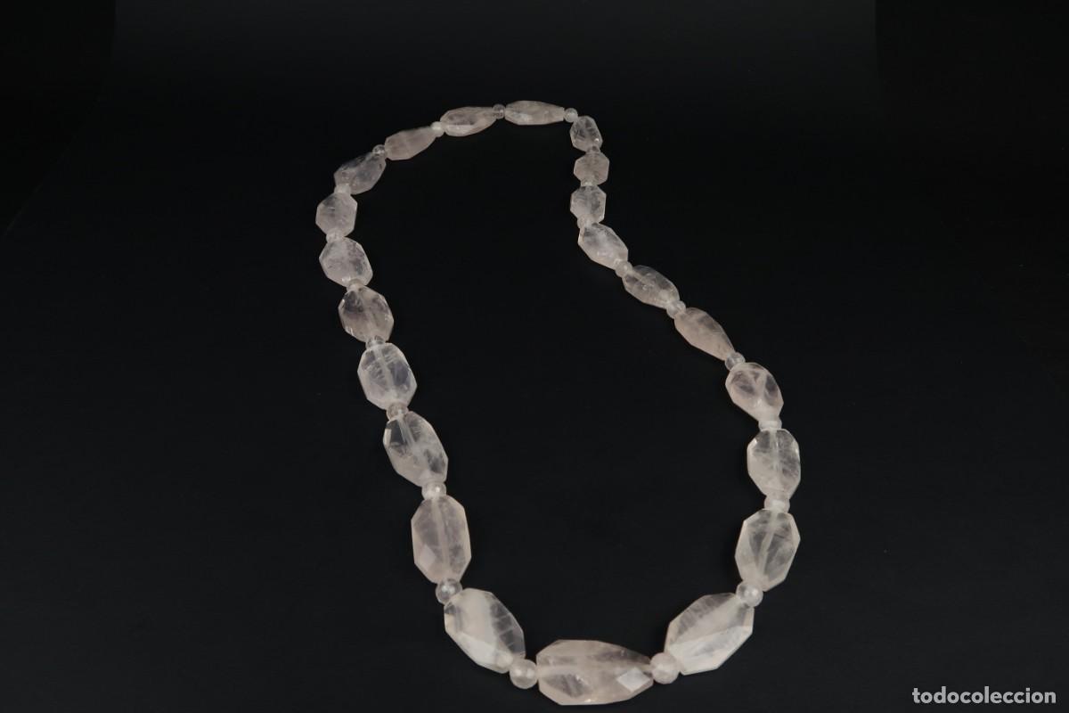 Joyeria: Antiguo Collar de Cuarzo Rosa - Foto 1