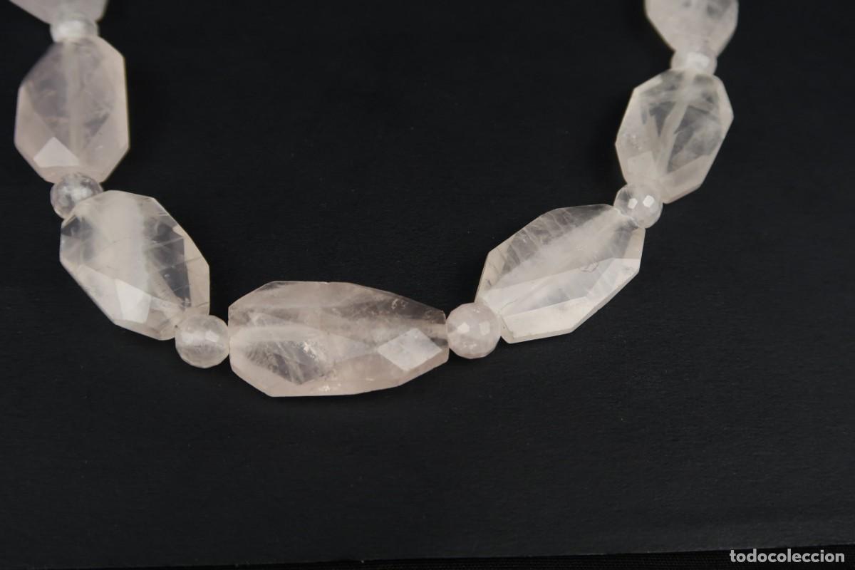 Joyeria: Antiguo Collar de Cuarzo Rosa - Foto 2