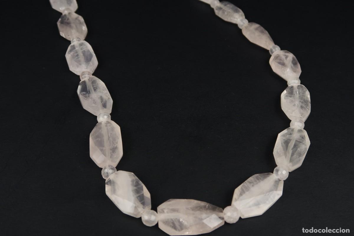 Joyeria: Antiguo Collar de Cuarzo Rosa - Foto 3