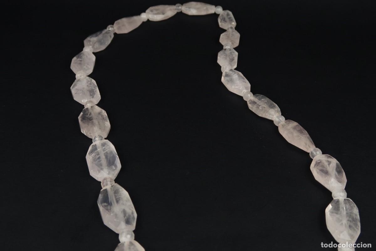 Joyeria: Antiguo Collar de Cuarzo Rosa - Foto 4