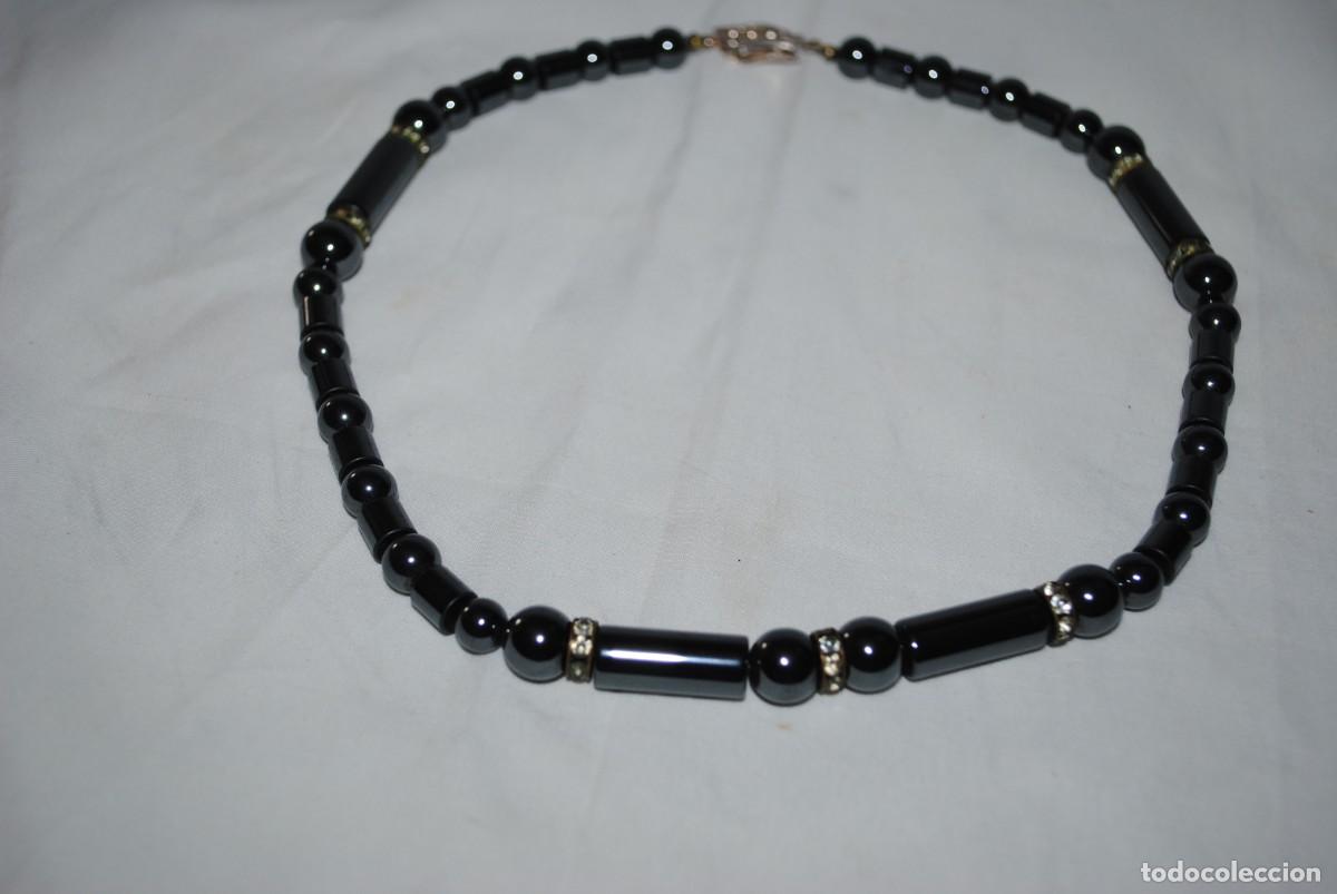 Joyeria: COLLAR DE HEMATITES Y BROCHE DE PLATA . - Foto 2