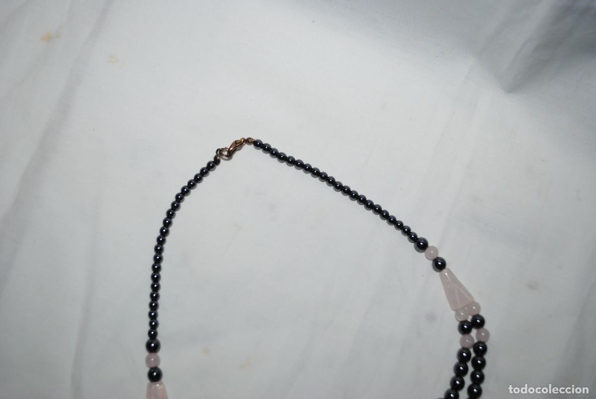 Joyeria: COLLAR DE HEMATITES , Y CUARZO ROSA . - Foto 2