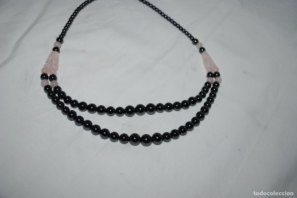 Joyeria: COLLAR DE HEMATITES , Y CUARZO ROSA . - Foto 3