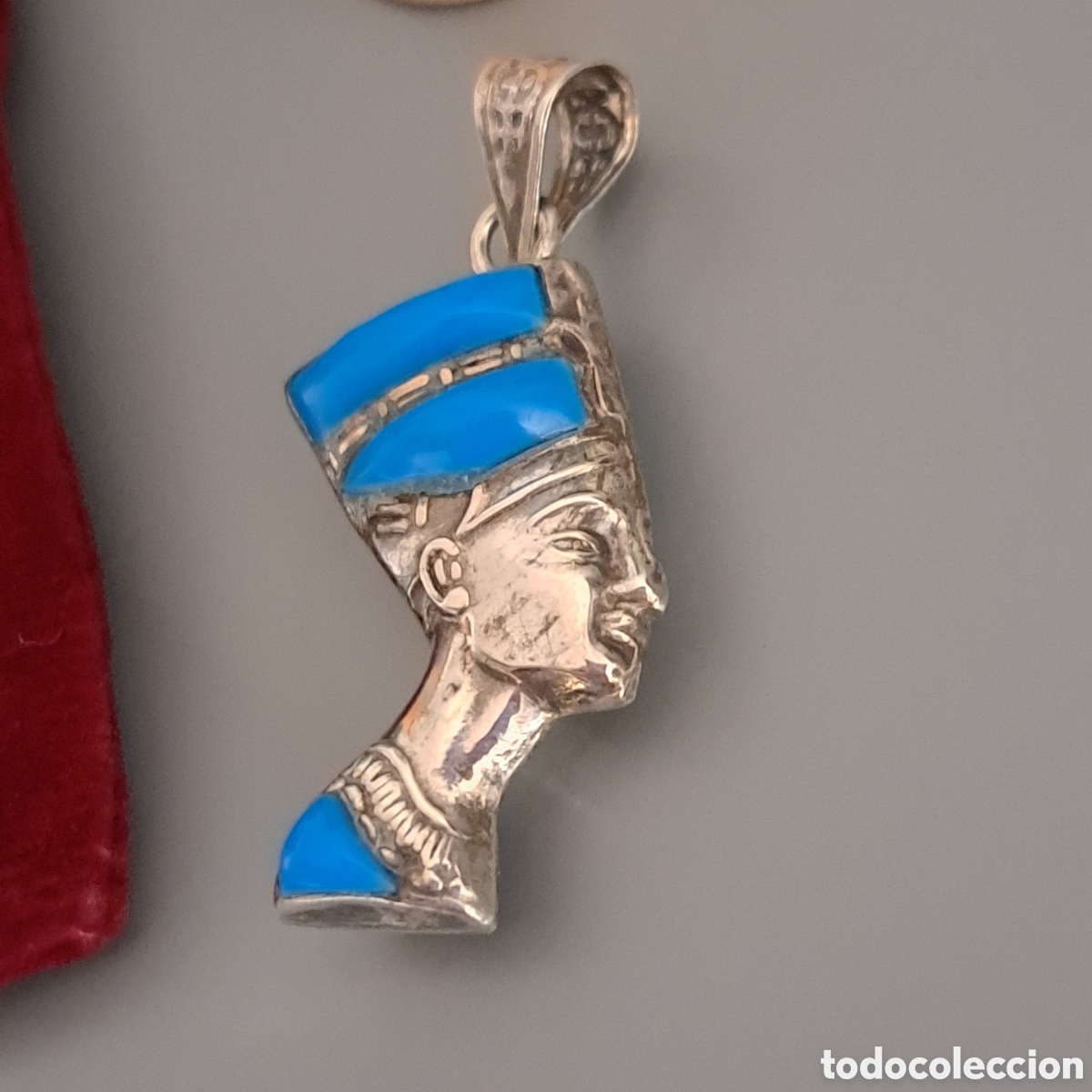 Joyeria: FANT&Aacute;STICO COLGANTE DE PLATA DE ISIS. REF S3 C EGIPTO - Foto 2