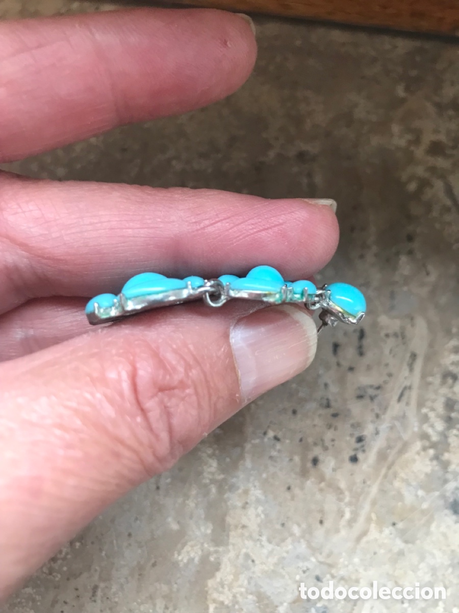 Joyeria: Pendientes de cabujones de turquesa - Foto 3
