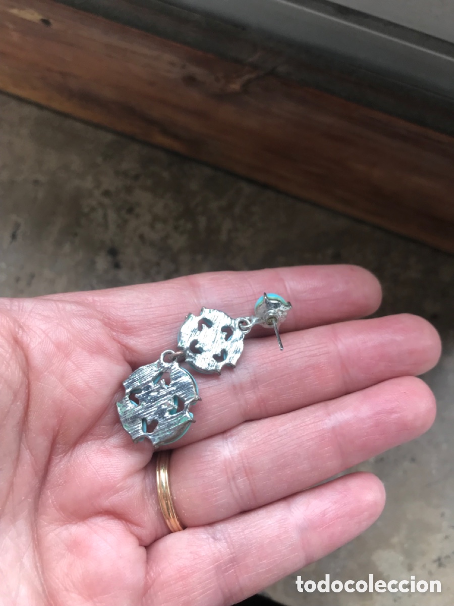 Joyeria: Pendientes de cabujones de turquesa - Foto 4