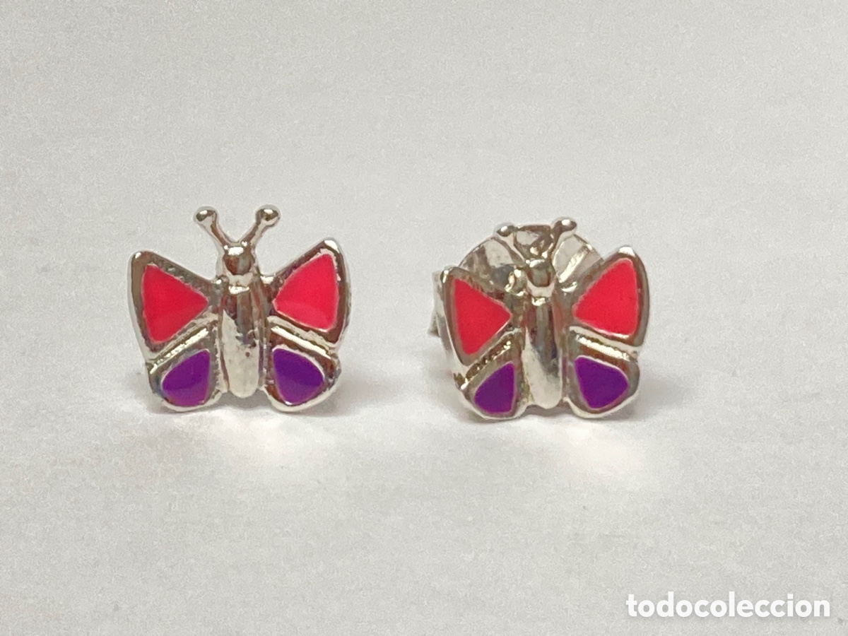 Joaillerie: Pendientes de plata en forma mariposa /p13