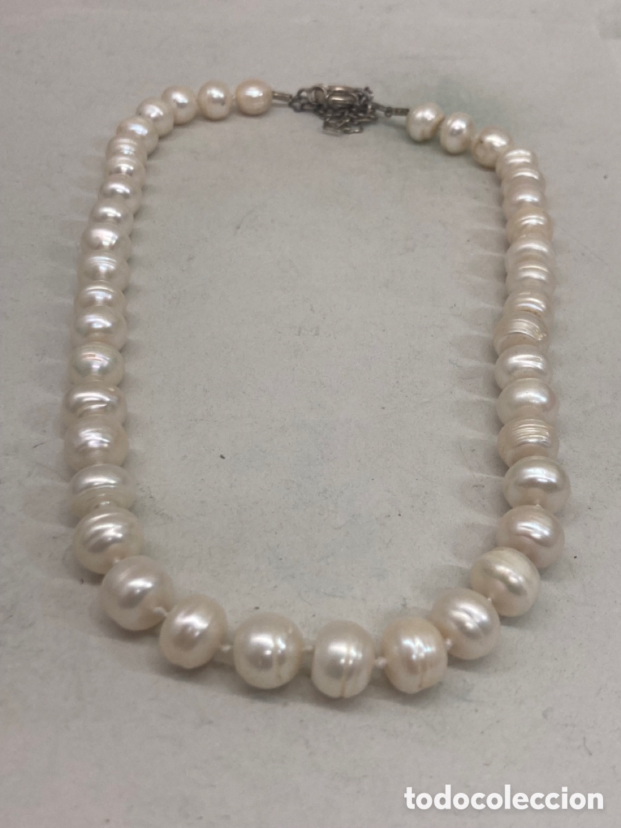 Joyeria: Collar de perlas y cierre de plata/COLL03 - Foto 1