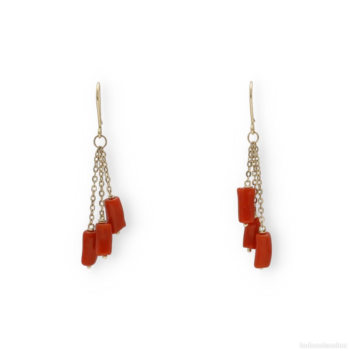 Joyeria: Pendientes de oro 18k con Corales naturales - Foto 1
