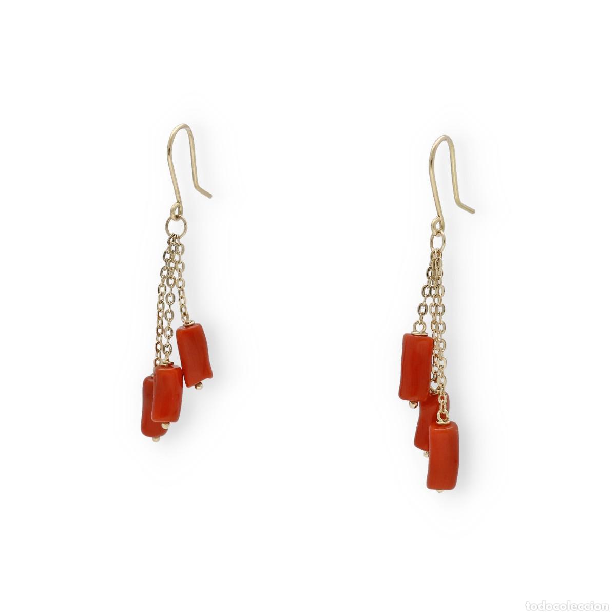 Joyeria: Pendientes de oro 18k con Corales naturales - Foto 2