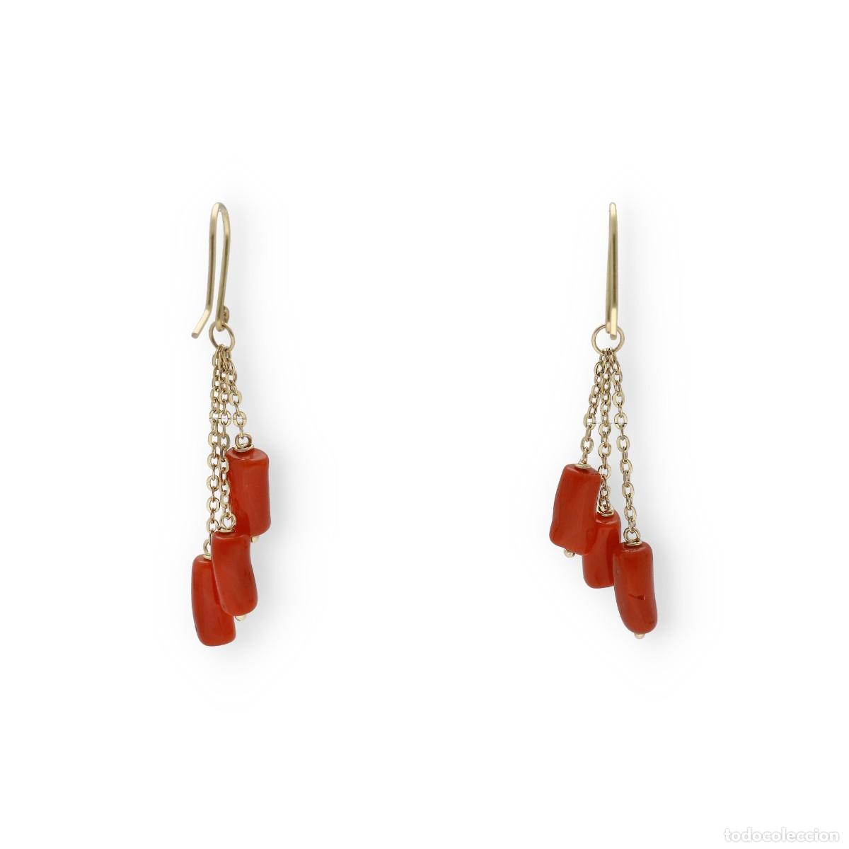 Joyeria: Pendientes de oro 18k con Corales naturales - Foto 4