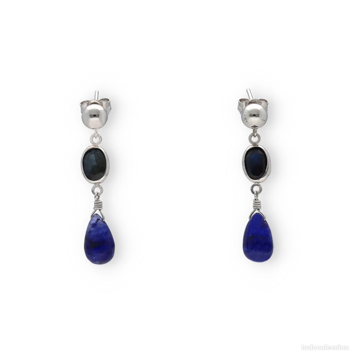 Joyeria: Pendientes de oro 18k con Zafiros - Foto 1