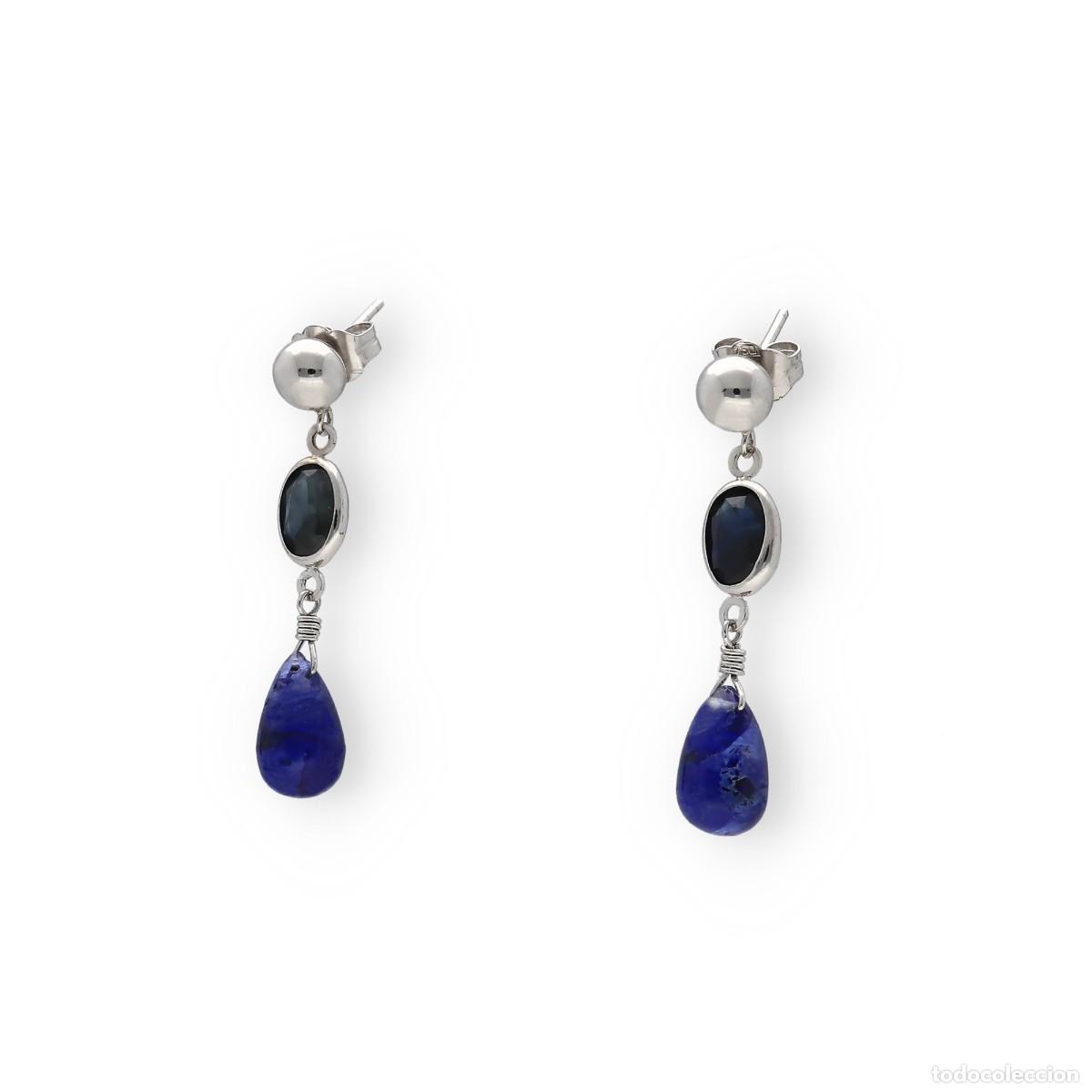 Joyeria: Pendientes de oro 18k con Zafiros - Foto 2