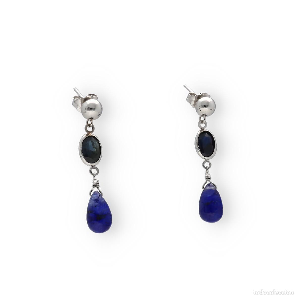 Joyeria: Pendientes de oro 18k con Zafiros - Foto 3