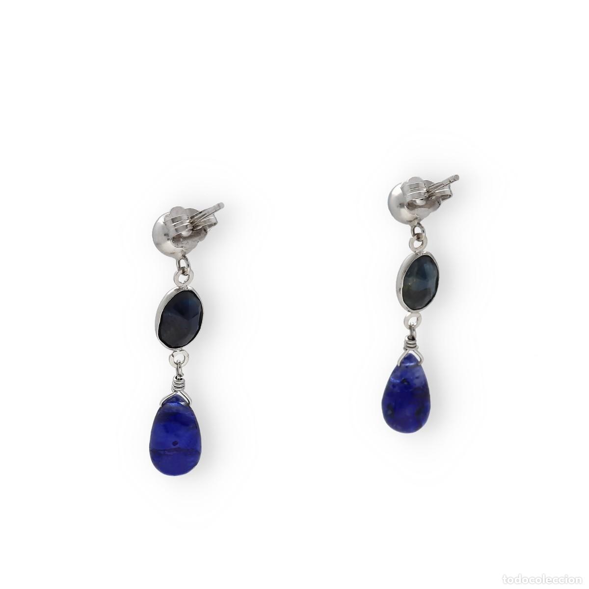 Joyeria: Pendientes de oro 18k con Zafiros - Foto 4