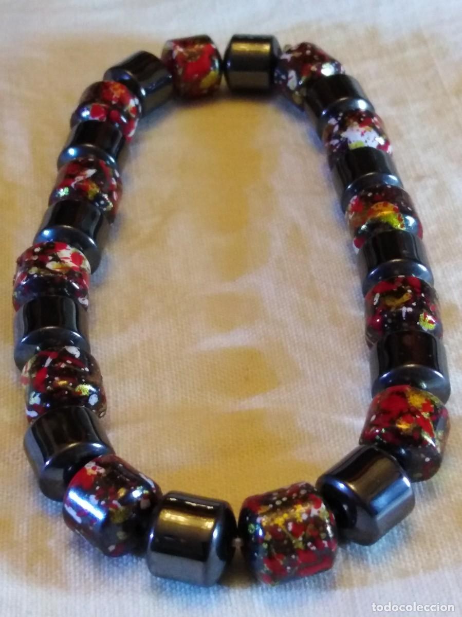 Joyeria: PULSERA DE HEMATITAS NATURALES DECORADAS A MANO (SIN USAR) - Foto 5